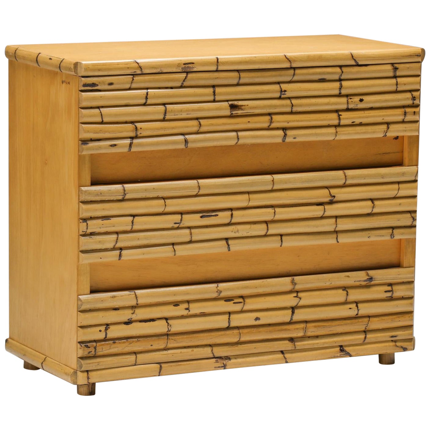 Bamboo Venturini Chest of Drawers, Hollywood Regency, 1970s For Sale