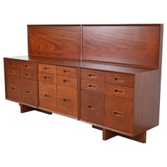 Frank Lloyd Wright Taliesin Mahogany Sideboard Credenza, Newly Restored