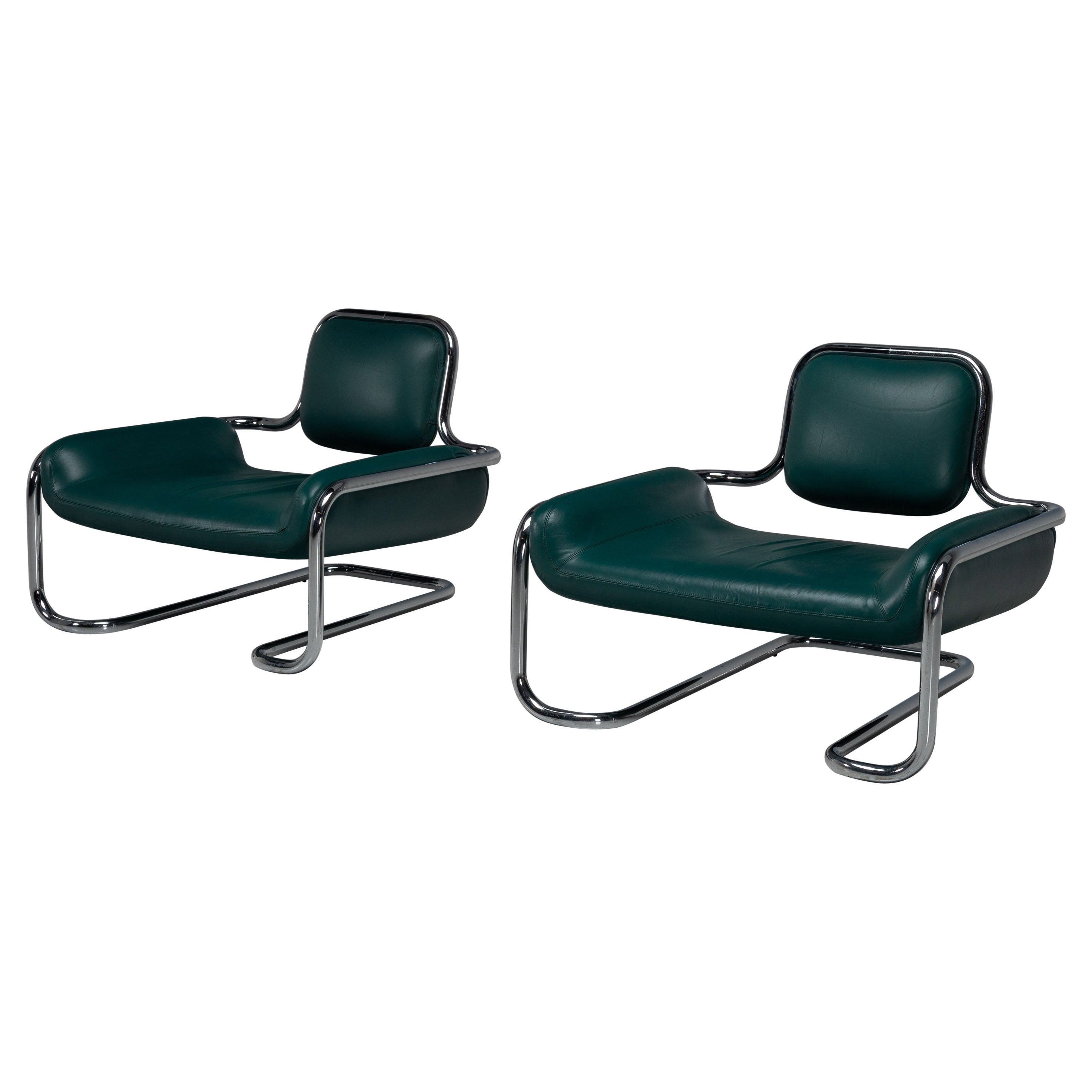 Kwok Hoi Chan Lemon sole chairs Steiner France 1971 For Sale