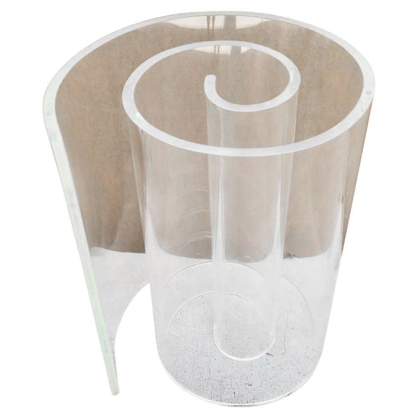 Vintage Lucite Swirl Dining Table Base For Sale