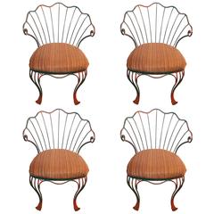 Set of Four Hollywood Regency Garden Chairs