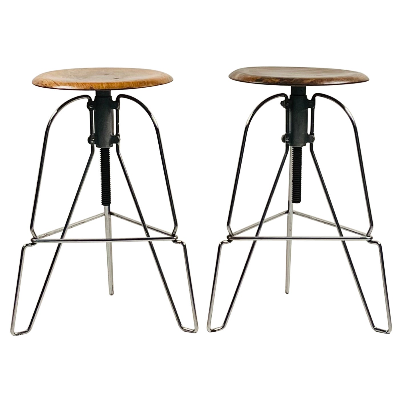 Pair of Covey Model Six Stools  For Sale