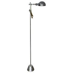 Retro 1970's Mid-Century Modern Bryant Lighting Adjustable Chrome Floor Lamp