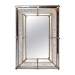 Superb Mid-Century Venetian Mirror Murano 1960'