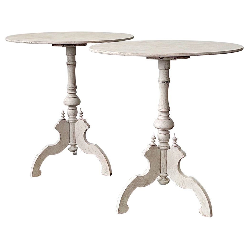 Pair of 19th Century Swedish Pedestal Tables