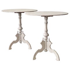 Used Pair of 19th Century Swedish Pedestal Tables