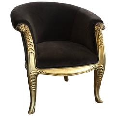 Maurice Dufrene Gilded Lounge Chair