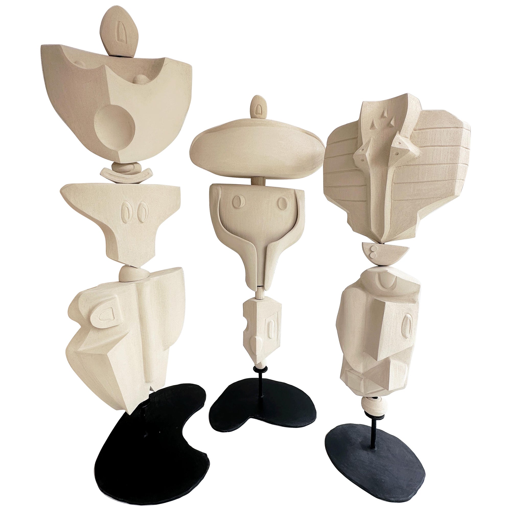 Set of 3 Totem by Olivia Cognet For Sale