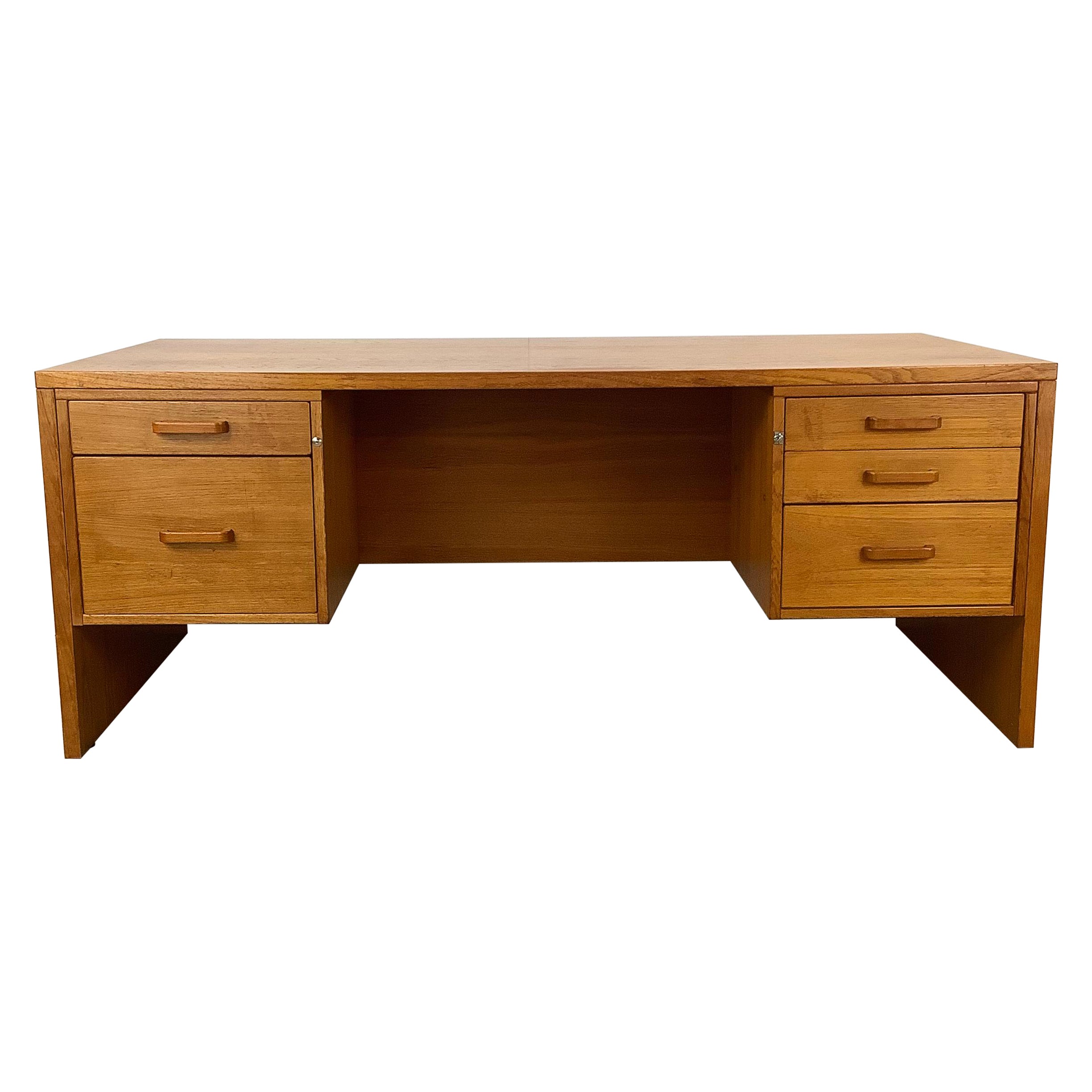 Scandinavian Modern Teak Executive Desk For Sale