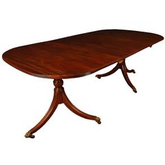 Small Georgian Mahogany Two Pedestal Dining Table