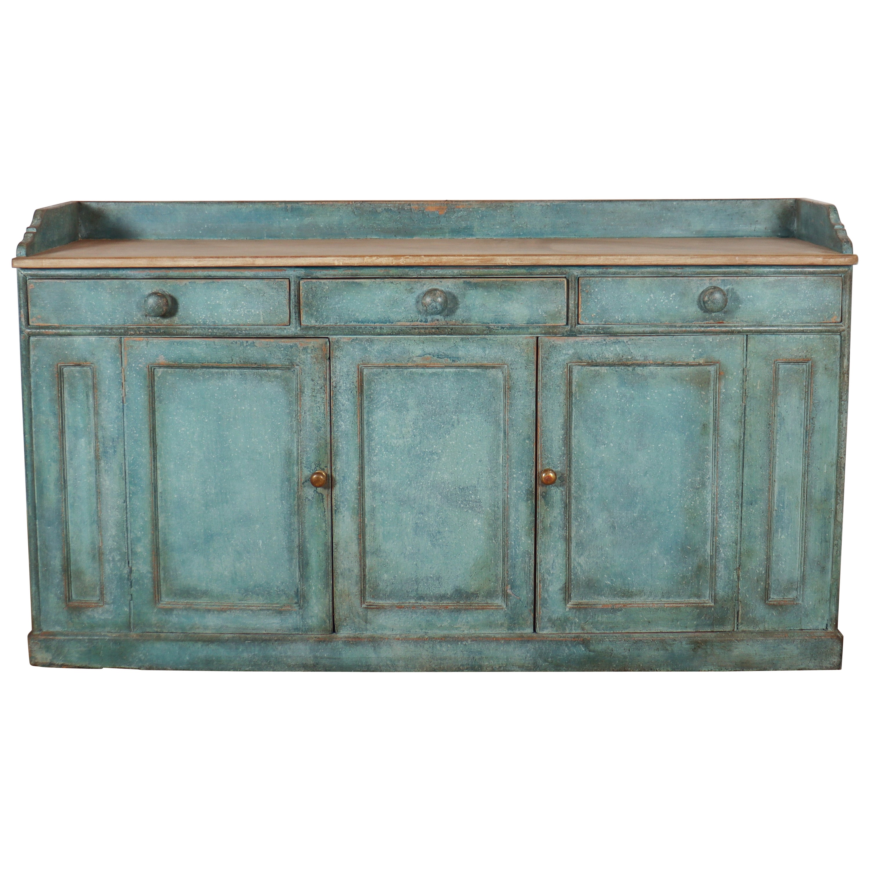 Scottish Painted Dairy Dresser Base For Sale