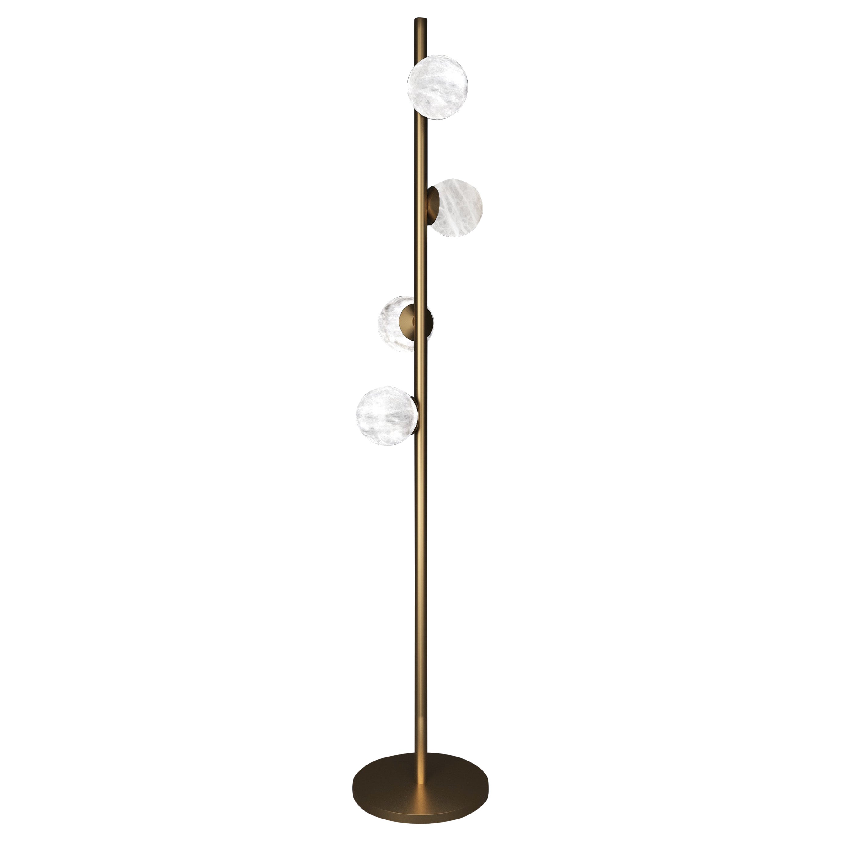 Ofione Bronze Floor Lamp by Alabastro Italiano For Sale