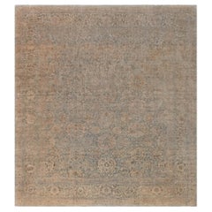 Used Indian Botanic Handwoven Wool Rug