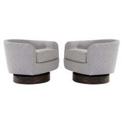 Used Set of Swivel Tilt Lounge Chairs by Milo Baughman, C. 1960s