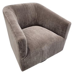 Restoration Hardware Shelter-Arm Swivel Lounge Chair Newly Upholstered