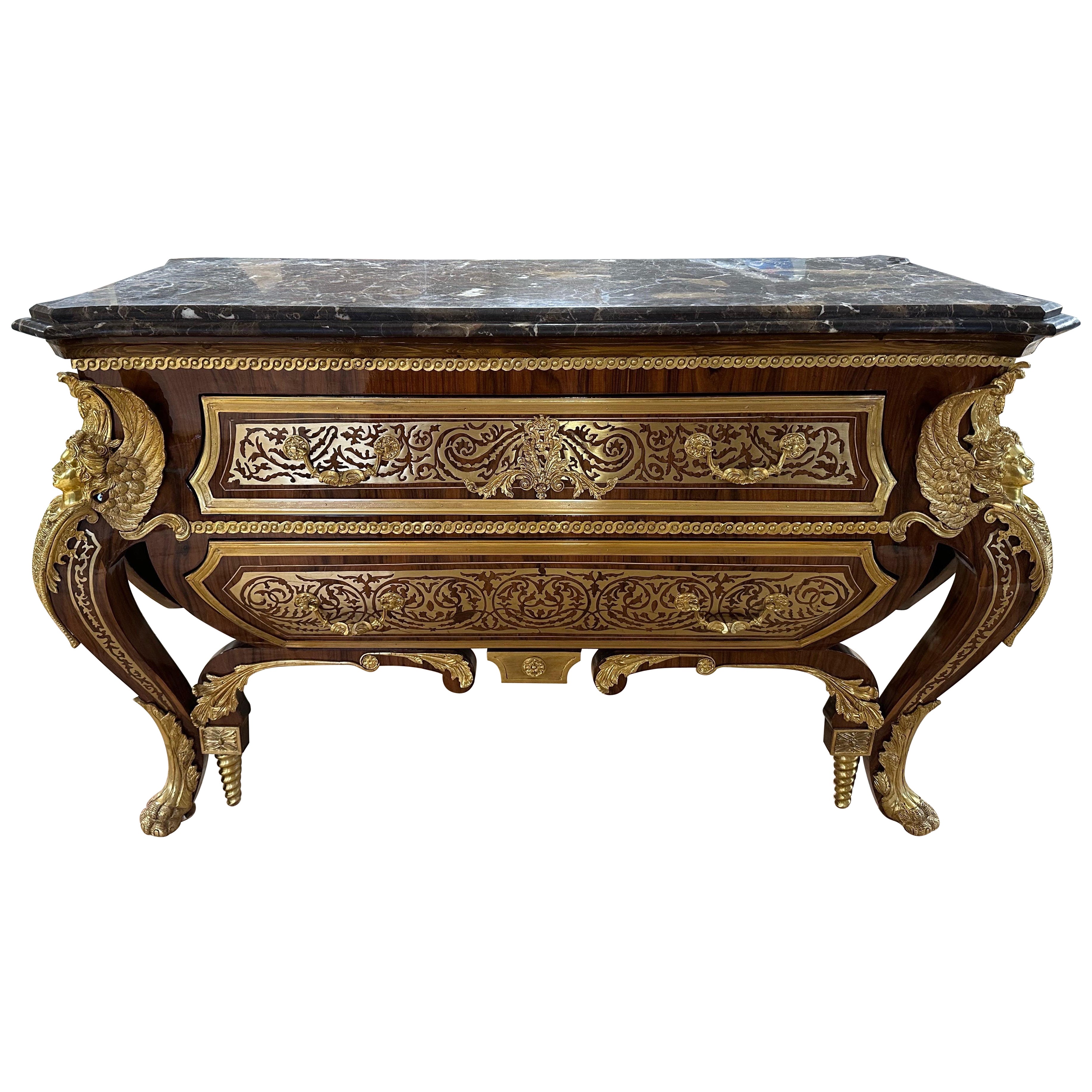 Stunning, Louis XV French empire chest of drawers, fantastic bronze detailing For Sale