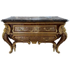 Superbe commode de l'empire français Louis XV, détails en bronze fantastiques