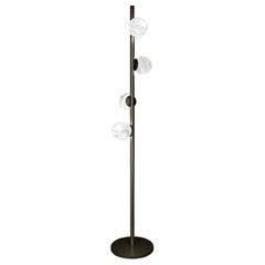 Ofione Brushed Burnished Metal Floor Lamp by Alabastro Italiano