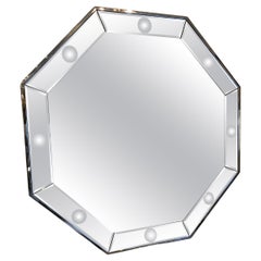 Glamorous Bunny Williams Octagonal Wall Mirror with Bubbles