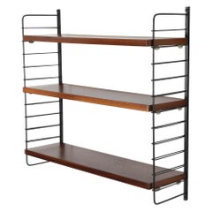 Scaffale a muro in teak in stile Tomado, anni '60, metà secolo