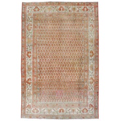 Early 20th Century Handmade Persian Malayer Accent Rug