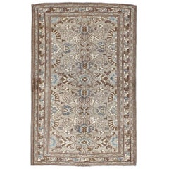 Tapis d'appoint persan Malayer du début du 20e siècle fait à la main