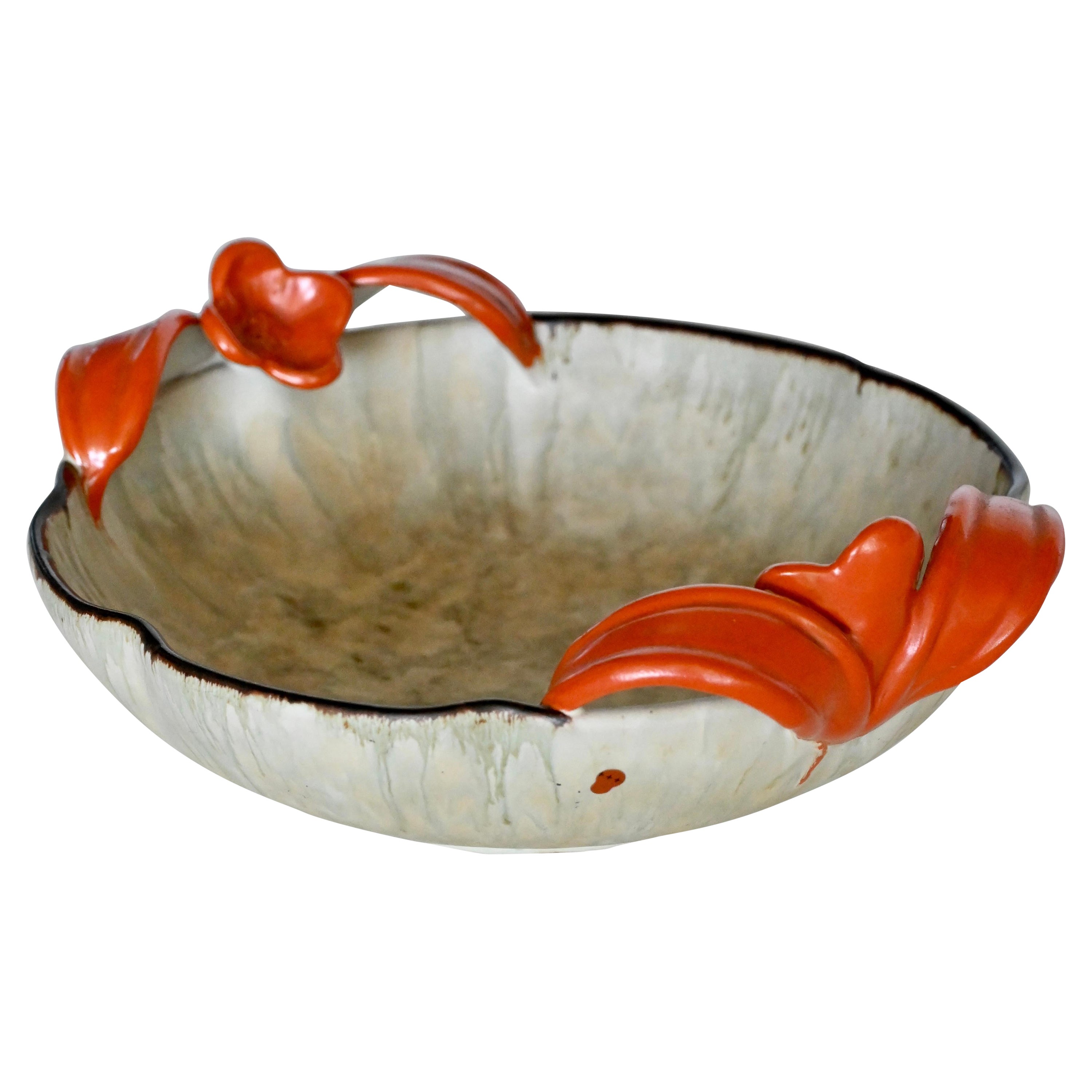 Glazed ceramic bowl by Anna-Lisa Thomson for Upsala-Ekeby. Sweden, 1940's For Sale