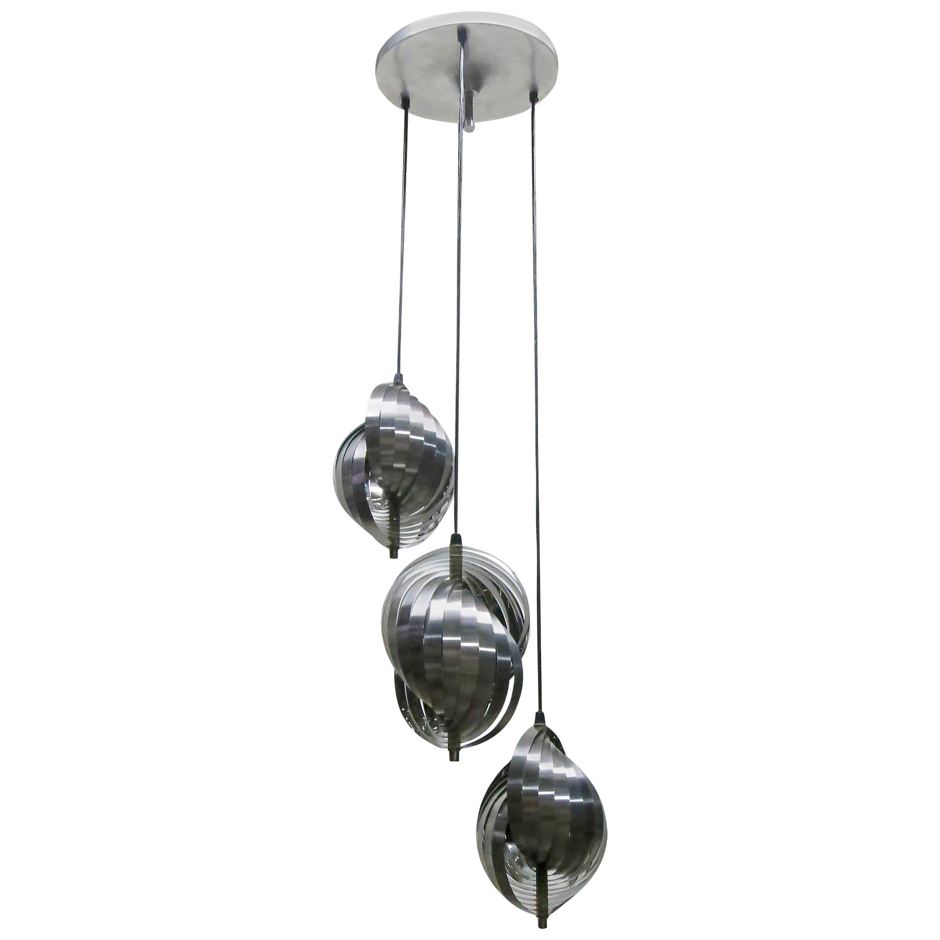 Ceiling Fixture by Henri Mathieu for Lyfa, circa 1970 Made in Denmark For Sale