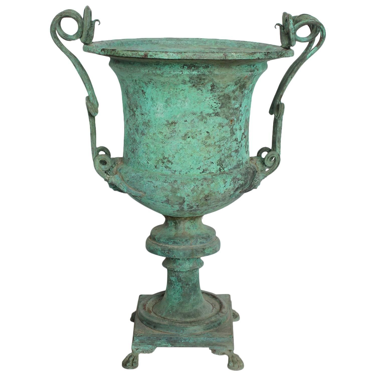 Antique French Decorative Copper Urn at 1stdibs