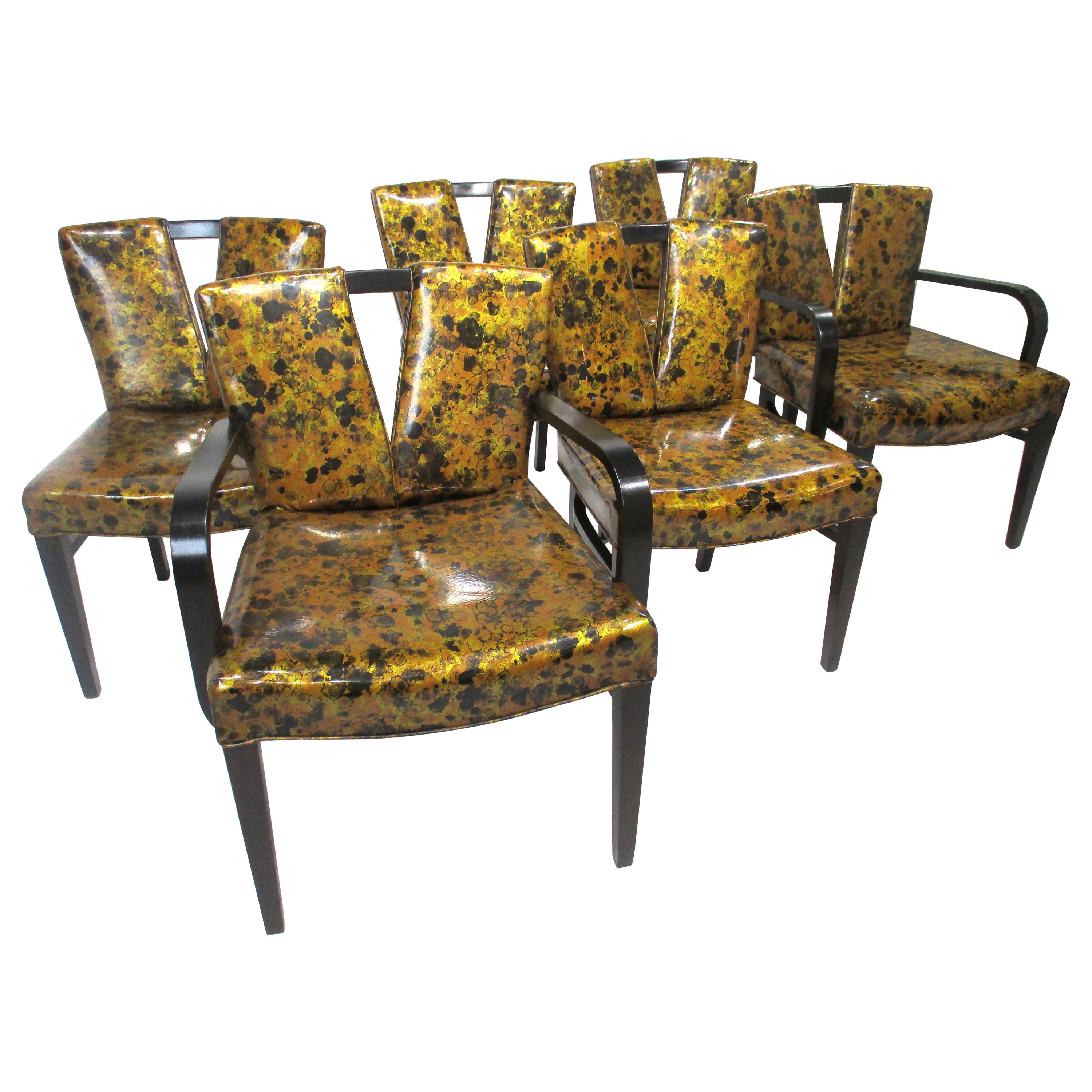 6 Paul Frankl Corset Dining Chairs for Johnson Bros. Furniture  For Sale