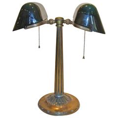 Antique Emeralite Banker's Lamp