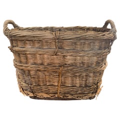 Antique French Champagne Harvesting Basket