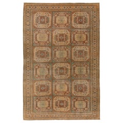 6.5x9.4 Ft Vintage Turkish Rug. Muted Colors, Geometric Design & Tribal Patterns