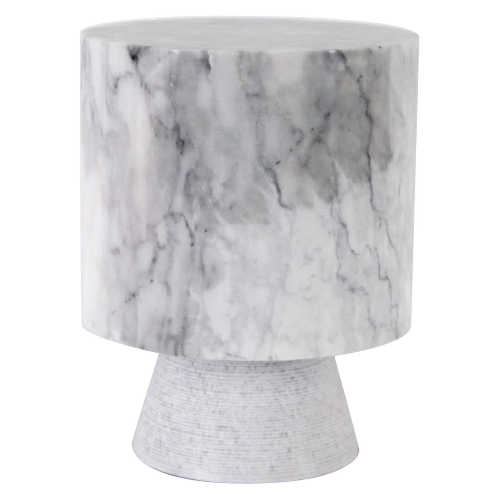 Carrare marble lamp For Sale