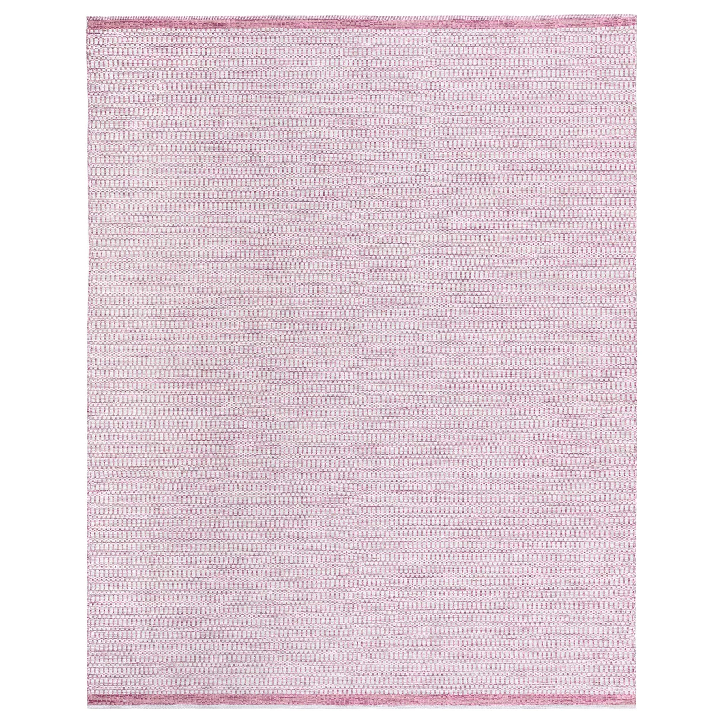 Modern Pink and Beige Flat Weave Rug by Doris Leslie Blau For Sale