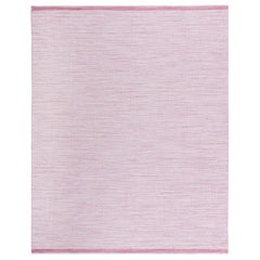 Moderner flacher Flachgewebe-Teppich von Doris Leslie Blau in Rosa und Beige