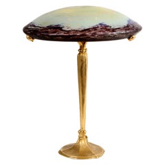 Lampe de table Art déco française par Daum et J.Cayette