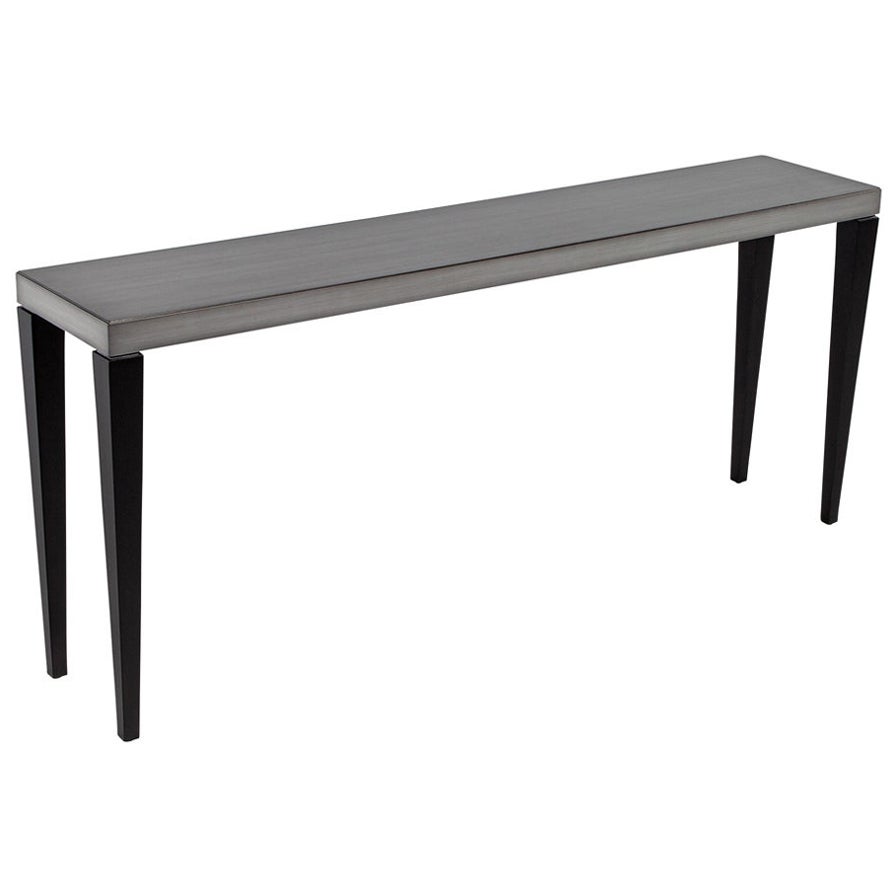 Modern Console Table in Grey and Black For Sale