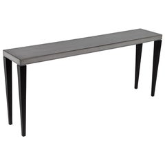 Table console moderne grise et noire