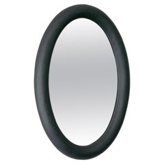 Miroir rond ovale en Oak Oak noir ébonisé, 2024