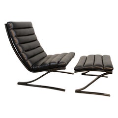 Retro Cantilever Scoop Chair and Ottoman by Design Institute America