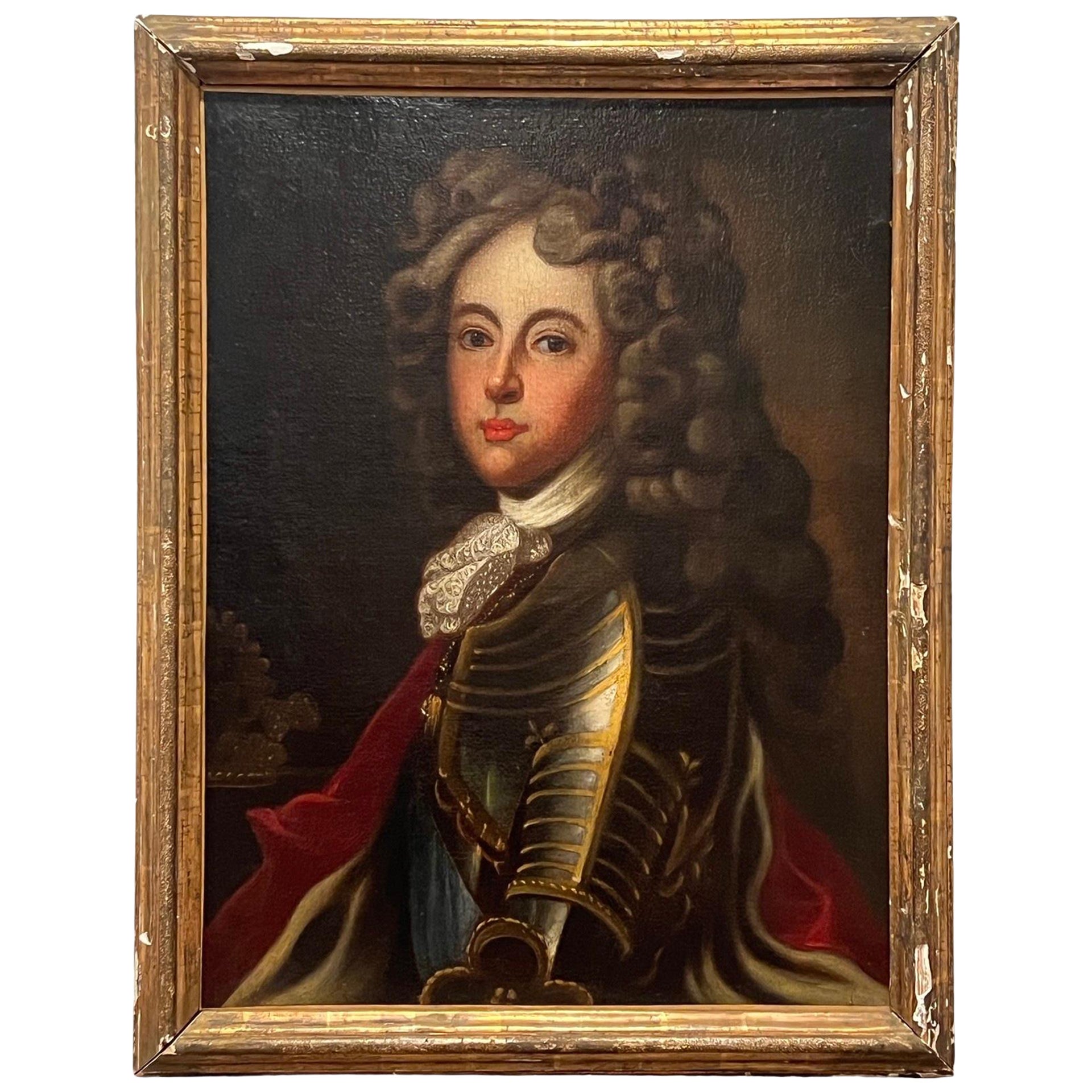 Französisches Schulporträt des 18. Jahrhunderts des jungen Philip V., dem König von Spanien im Angebot