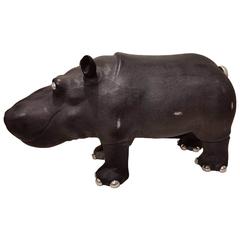 Shagreen Stingray Hippo Statue, Art Accessory, Objets d' Art