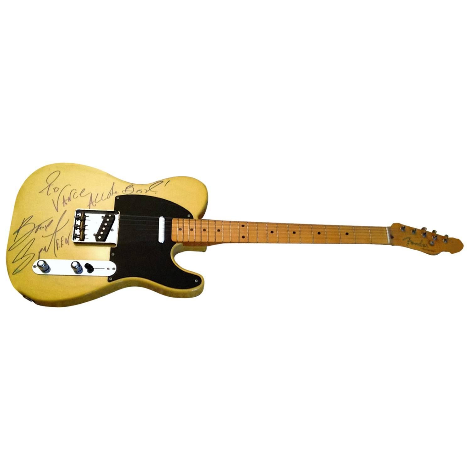 Fender Telecaster Guitar Autographed by Bruce Springsteen For Sale