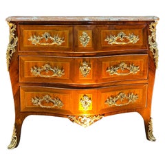 Used Louis XV period tomb chest of drawers stamped (small Parisian chest of drawers)
