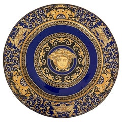 Retro  Versace Porcelain Medusa Display Plate By Rosenthal, 20th Century