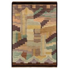 Retro Finish Art Deco Rug by Greta Skoaster Woven at Kiikan Kutamo Workshop