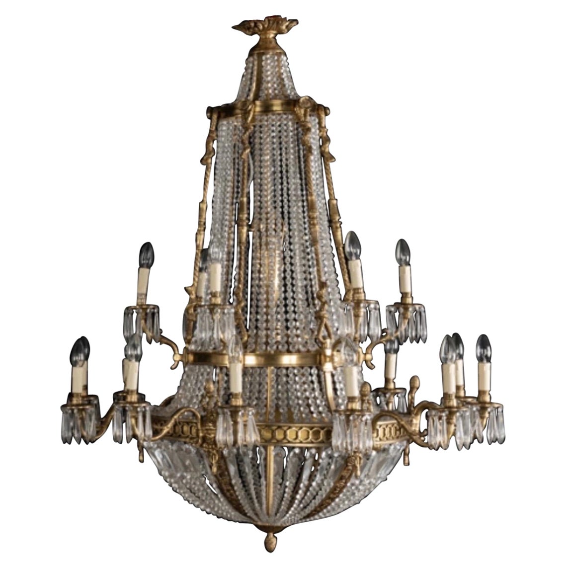 Rare opportunity, 20thC French empire chandeliers from TV show THE CROWN For Sale