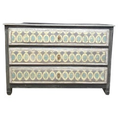 Antique Louis xvi chest of drawers 3 patina drawers with different shapes and colors