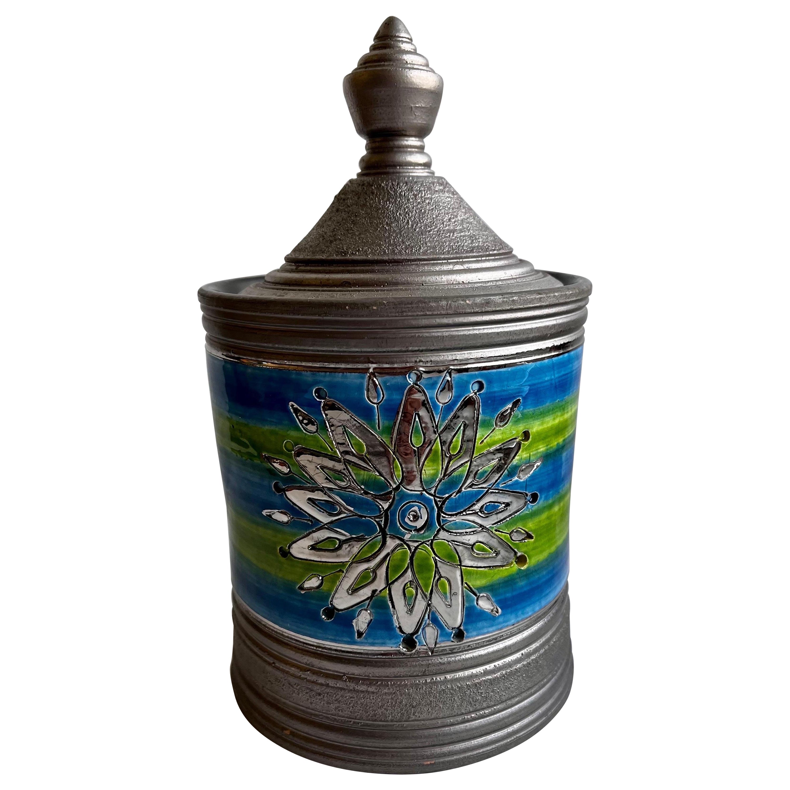 Italian Lidded Jar for Rosenthal Netter, circa 1965 For Sale